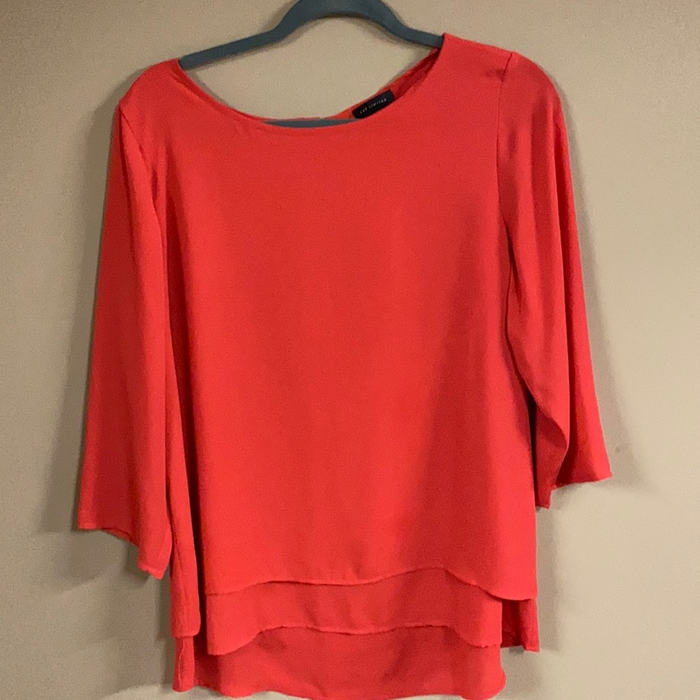 Bright coral large flowy shirt